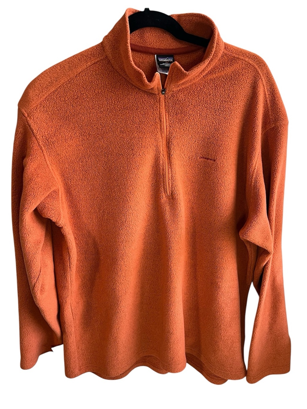 Vintage Patagonia Burnt Orange Capaline Fleece Quarter Zip Size XL